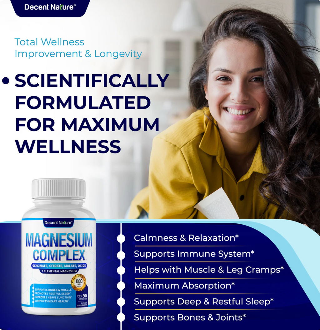Magnesium Complex 1000mg Elaborado con 7 Magnesios Elementales
